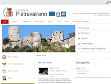 Tablet Screenshot of comune.pietravairano.ce.it